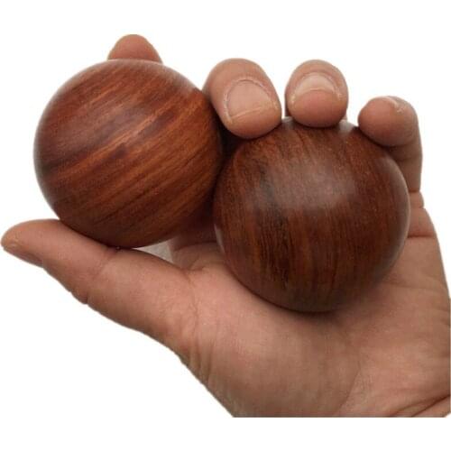 Rosewood finger fitness ball handball health massage ball for old man exercise turn massageball
