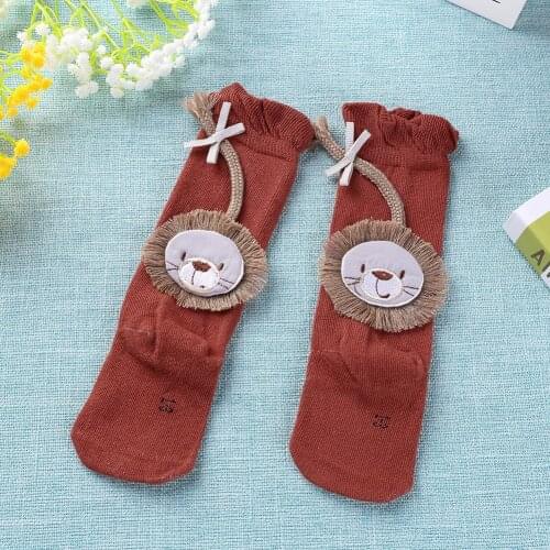 Cute Lion Baby Girls Knee High Long Socks Toddler Leg Warmer Boot Socks