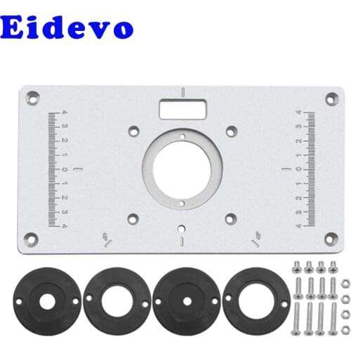 Multifunctional Aluminium Router Table Insert Plate 9.3inch 235x120x8mm Woodworking Bench Wood Router Trimmer Engraving Machine