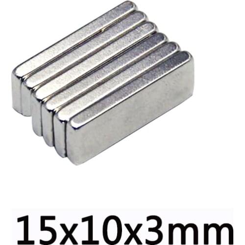 10/20/50/100/200/300pcs 15x10x3 Quadrate Powerful Magnet Permanent Magnet 15x10x3mm Strong Neodymium Magnets 15*10*3mm