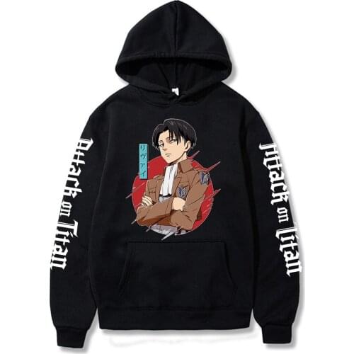 Attack on Titan Hoodies Men Casual Homme Pullover Japanese Anime Printed Male Streetwear Clothing Autumn Winter Tops Men