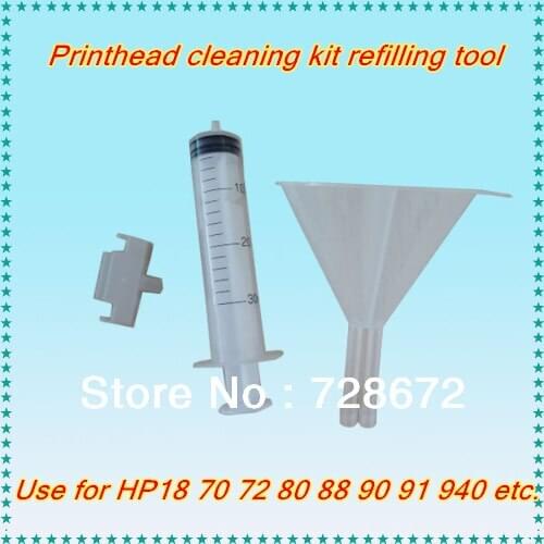 Smart Clean Kits Tool 3pcs/lot new Printhead Cleaning Kit Refilling Tool for HP 18 70 72 80 81 83 88 89 90 91 940 941
