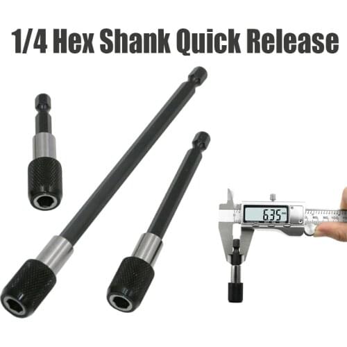 3pcs Set 1/4 Inch 6.35mm Hex Shank Quick Release Electric Drill Magnetic Screwdriver Bit Holder 60-150mm Quick Change Shank Tool