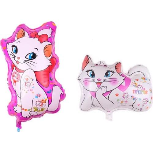 10Pcs Marie Cat Theme Aluminum Balloon Set Love Shape Balloons Baby Shower Birthday Party Decor Party Supplies Foil Balloons