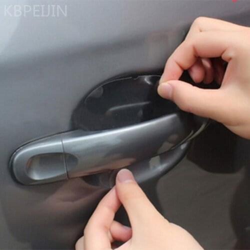 4pcs Invisible Car Door Handle Scratches Protection Stickers for SEAT leon ibiza altea alhambra Accessories