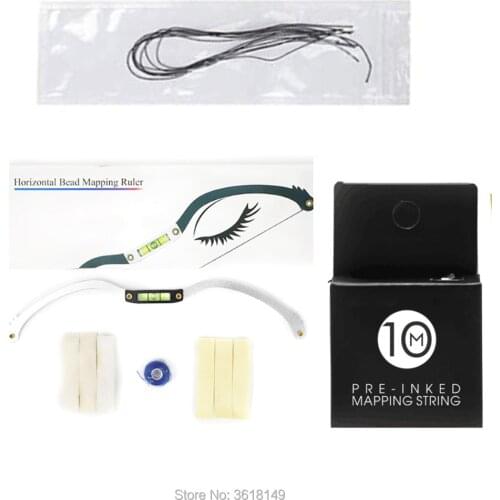 Newest Microblading Mapping String Marker Horizontal Bead Mapping Ruler Permanent Makeup Supplies Mapping Thread Pre-inked