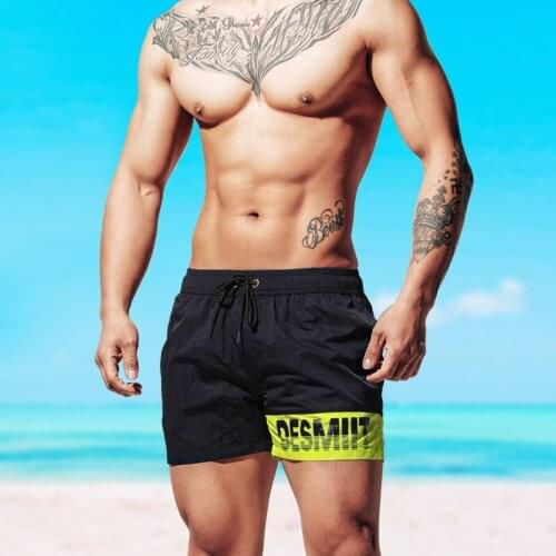 Des70 New quick-drying beach shorts beach drifting shorts loose leisure briefs swimsuits men swimwear swim trunk boxer