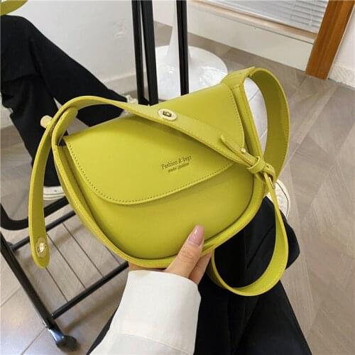2021 New Design Candy Color Women Messger Bag Elegant Small Shoulder Bag Ladies Leather Hand Bag Pu Cross Body Bags for Girls