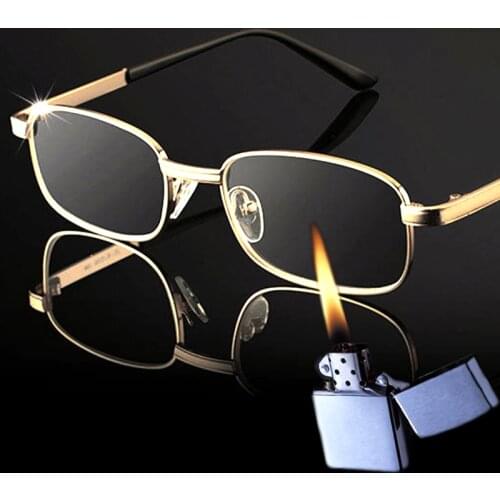 Anti-Scratch Glass Lens Reading Glasses Unisex Simple Ultralight Full Rim Presbyopic Eyewear gold/silver wholesale