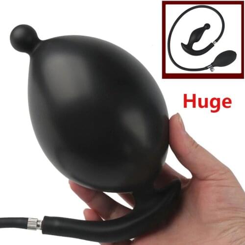 Huge Inflated Butt Plug Anal Dilator Prostate Massage silicone Anal Dildo Anus Extender Adult Sex Toys For Woman Men Gay Erotic