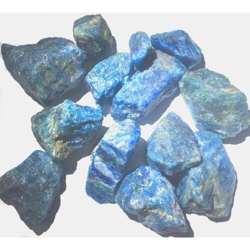 Drop Shipping 100g Natural Blue Apatite Rough Raw Stone Rock Specimen From Madagascar Gemstones Natural