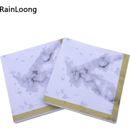 [RainLoong] Print Striped Floor Tile Patterned Paper Napkins Tissue For Party Decoration Decoupage 33*33cm 1 pack (20pcs/pack)