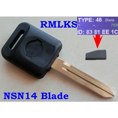RMLKS New Uncut Blank Chip Car Key With 4D60 80Bit ID46 Chip Transponder Chip Key Fit For NISSAN Teana Tiida Qashqai X-Trail