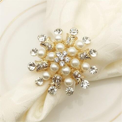 Christmas Snowflake Circle Party Hotel Dinner Decor Napkin Ring Towel Buckle Decoration Ornaments