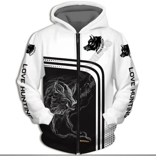 Love Hunting Boar Hunter 3D Printed Men Women Hoodies Sweatshirt Unisex Streetwear Zipper Pullover Casual Jacket Tracksuit