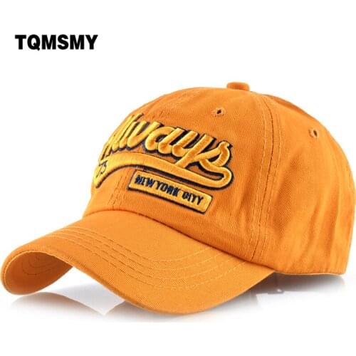 TQMSMY 100% cotton Letter embroidery men baseball cap women casual snapback hat for men Vintage Word Always casquette TMBS72