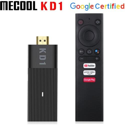 Mecool KD1 TV Stick Amlogic S905Y2 TV Box Android 10 2GB 16GB Support Google Certified Voice WiFi Bluetooth 4K HD Media Player