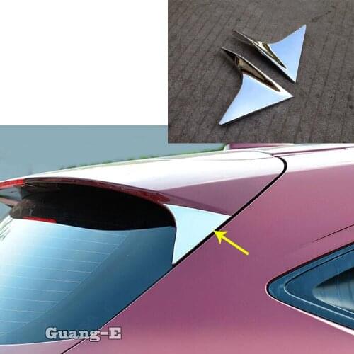 High Quality Car Tail Rear Spoiler Side Triangle Molding Window Bezel Trim Moulding 2pcs For Honda HRV HR-V Vezel 2019 2020