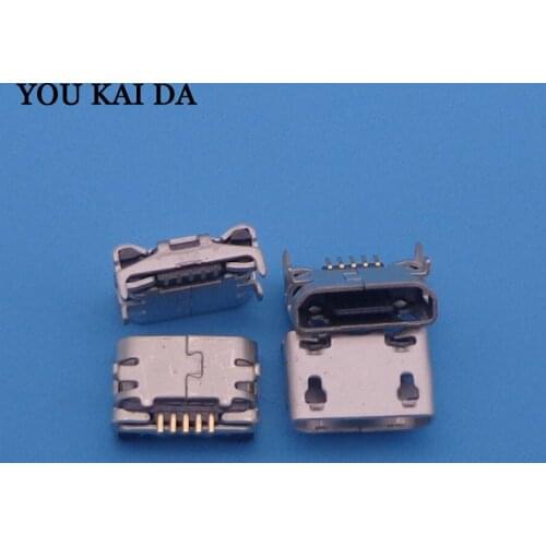 100pcs Mini Micro USB 5pin Jack Female Socket Connector OX Horn Curly Mouth for Tail Charging Mobile Phone Sell At A Loss USA