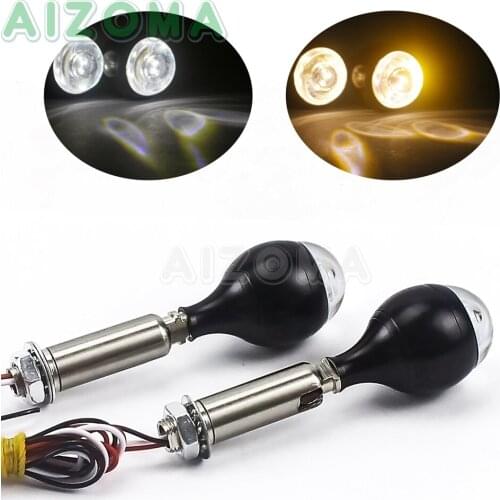 12V LED Motorcycle Turn Signal Running Lights Universal 10mm Bolt Indicator Maker Lamp For Yamaha Kawasaki Honda Suzuki Flasher