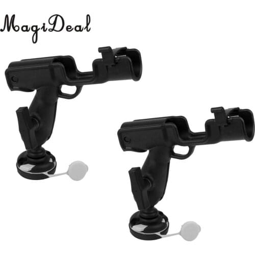 MagiDeal Marine 2 Pcs Rotatable Nylon Fishing Rod Holder Mount Bracket for Kayak Canoe Flatable Fishing Boat Yacht Accessories