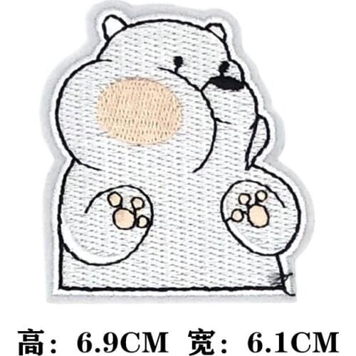 50pcs/Lot Panda Cat Embroidery Patches Letters Clothing Decoration Accessories Diy Iron Heat Transfer Applique Clothes