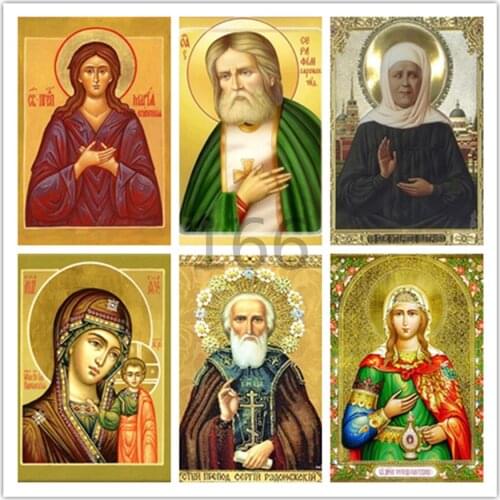 5d Diamond Embroidery Icon Religious Circle/square Diamond Painting Rhinestone Cross Stitch Kit Art Mosaic Crafts Gift