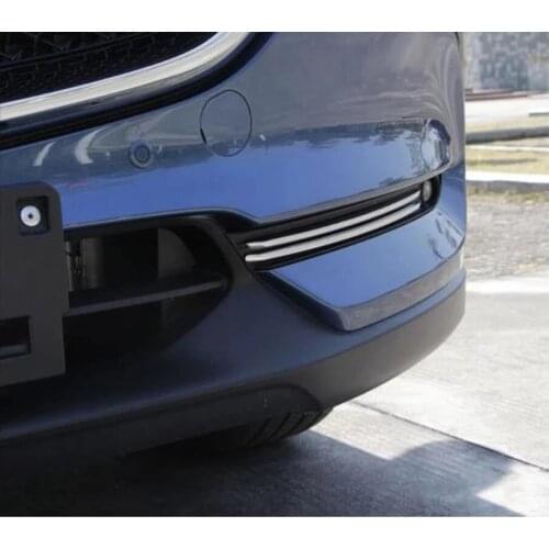 ABS Chromium Styling For Mazda CX-5 CX5 Accessories 2020 2019 Car Front Fog Light Trim Strips Decoration Cover Exterior