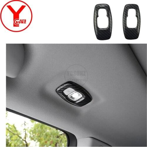 ABS carbon fiber car roof reading lights cover For Renault Kadjar Dynamique 2015 2016 2017 accessories interior parts YCSUNZ