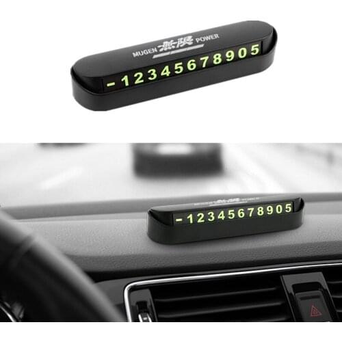 Car Temporary Parking Card Phone Number Card Plate Sticker for Mugen Power Honda Civic Accord CRV Hrv Jazz Accessories