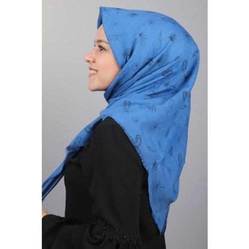 BAYSEM PATTERNED LINEN FLAMLI SCARF-DESEN-09-RENK-11