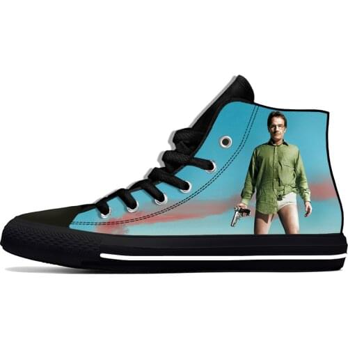 Breaking Bad Heisenberg Fashion Funny Classic Casual Cloth Shoes High Top Lightweight Breathable 3D Print Men Women Sneakers