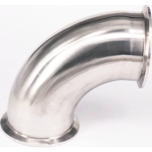 102mm O/D 4" Tri Clamp 304 Stainless Steel Sanitary Ferrule OD 119mm 90 Degree Elbow Pipe Fitting For Homebrew