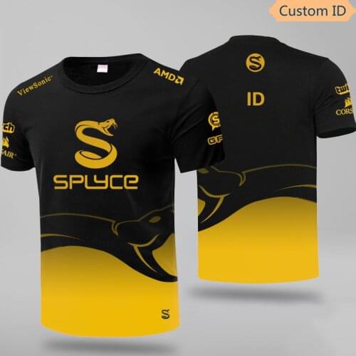 LoL CSGO DOTA2 Team Splyce Player Jersey Uniform Fans Game Tshirt Custom ID T-shirt For Men Women Customized Name Tees Shirt