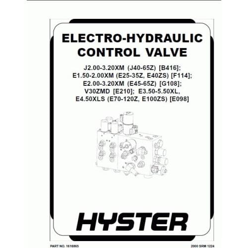 Hyster Class 3 Electric Motor Hand Trucks Repair Manuals 2013 (HTML+PDF)
