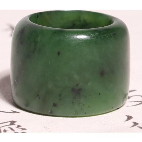 Natural hetian green jade ring hand-carved exquisite jade rings jade men jewelry jade gift jadeite jade