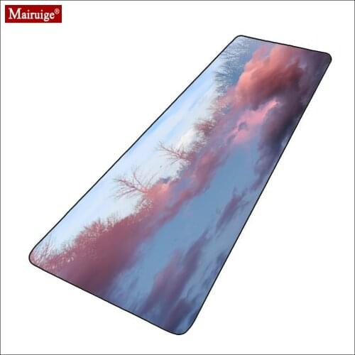 Sky Texture Clouds Mouse Pad Pink Blue Cute Kawaii DIY Custom Keyboard Pad Game Mat Gaming Mousepad Large 90x40/80X30CM