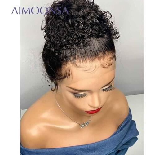 Curly Lace Front Wig 360 Lace Wigs Human Hair Pre Plucked 360 Lace Frontal Wig 250 Density Lace Front Human Hair Wigs Remy