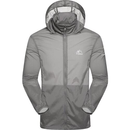 Summer Men Women Hiking Jacket Thin Waterproof Quick Dry Camping Clothes Sun-Protective Outdoor Sports Coats Anti UV Windbreaker