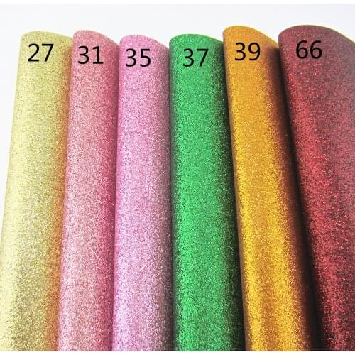 8"x11"(21cmX29cm) Fine Glitter leather fabric Sheet Pink gold green red faux leather sheets K0515