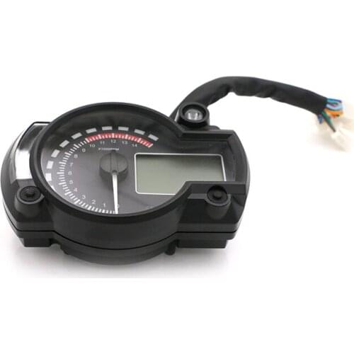 Motorcycle 7 Colors 15000rpm LCD Digital Speedometer Tachometer Odometer Instrument Adjustable For Cruiser Chopper Cafe Racer