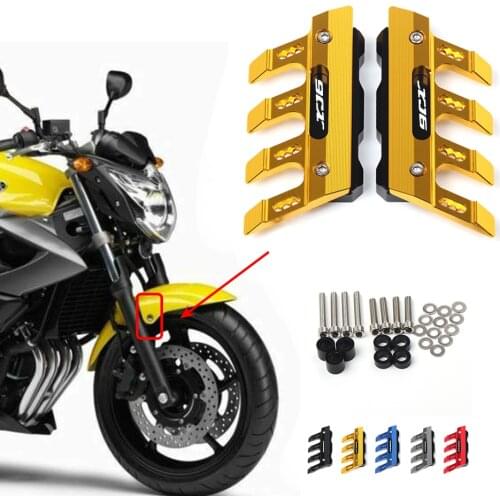 With Logo For YAMAHA xj6 Motorcycle Mudguard Front Fork Protector Guard Block Front Fender Anti-fall Slider Accessories