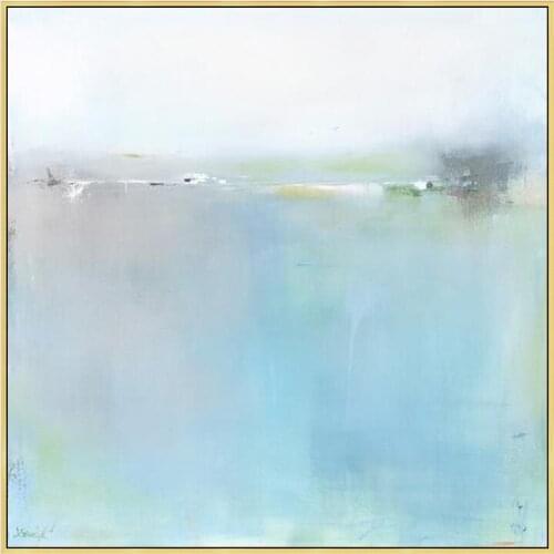 Abstract canvas oil painting quadro cuadros decoracion nordic style blue color wall art pictures for living room wall decor