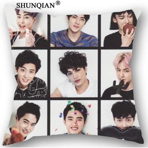 New Nice EXO Pillowcase Wedding Decorative Pillow Case Customize Gift For Pillow Cover 18-3-15