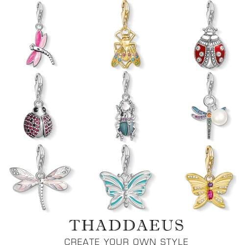 New 925 Sterling Silver Beauty Bug Pendants Magic of Nature Charm for Women Men Fit Bracelet Necklace Trendy Gift