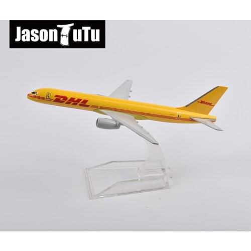 JASON TUTU 16cm DHL Boeing 757 Airplane Model Plane Model Aircraft Diecast Metal 1/400 Scale Gift Factory Wholesale Dropshipping