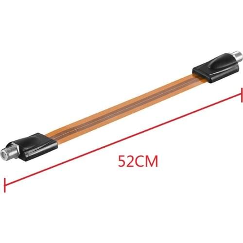 Extrem slim Flat RG6 Coaxial Cable Female F Connector Fits Under Doors Windows 52cm long