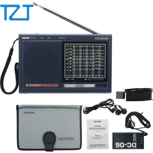 TECSUN R-9700DX FM 87-108MHz Radio Receiver FM SW MW High Sensitivity Stereo Radio Ham Radio with Earphone Adapter