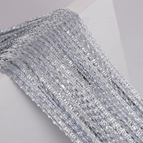 Luxury Crystal Curtain Flash Line Shiny Tassel String Door Curtain Window Room Divider Home Decoration Wedding Props