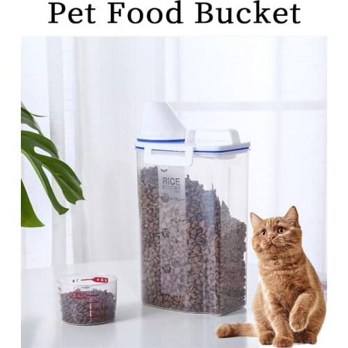 Removable Washable Pet Food Storage Bucket Small Dog Cat Food Storage Box Dog Food Sealed Moisture-proof Dust-proof Storage Tank